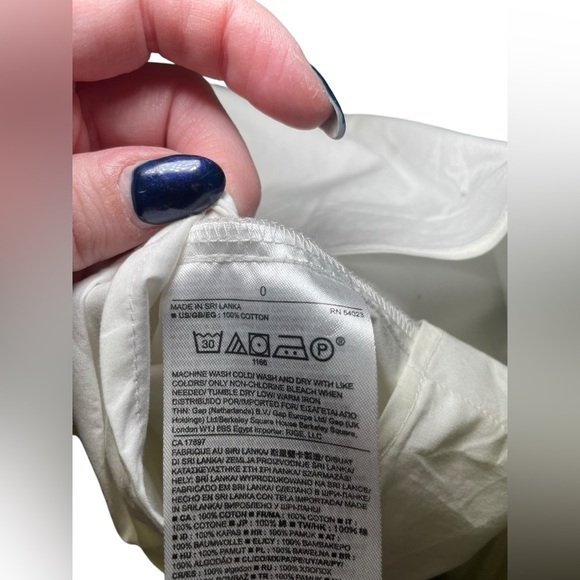 Banana Republic New NWT White Cotton Cummerbund Tank Size 0 - Picture 4 of 7